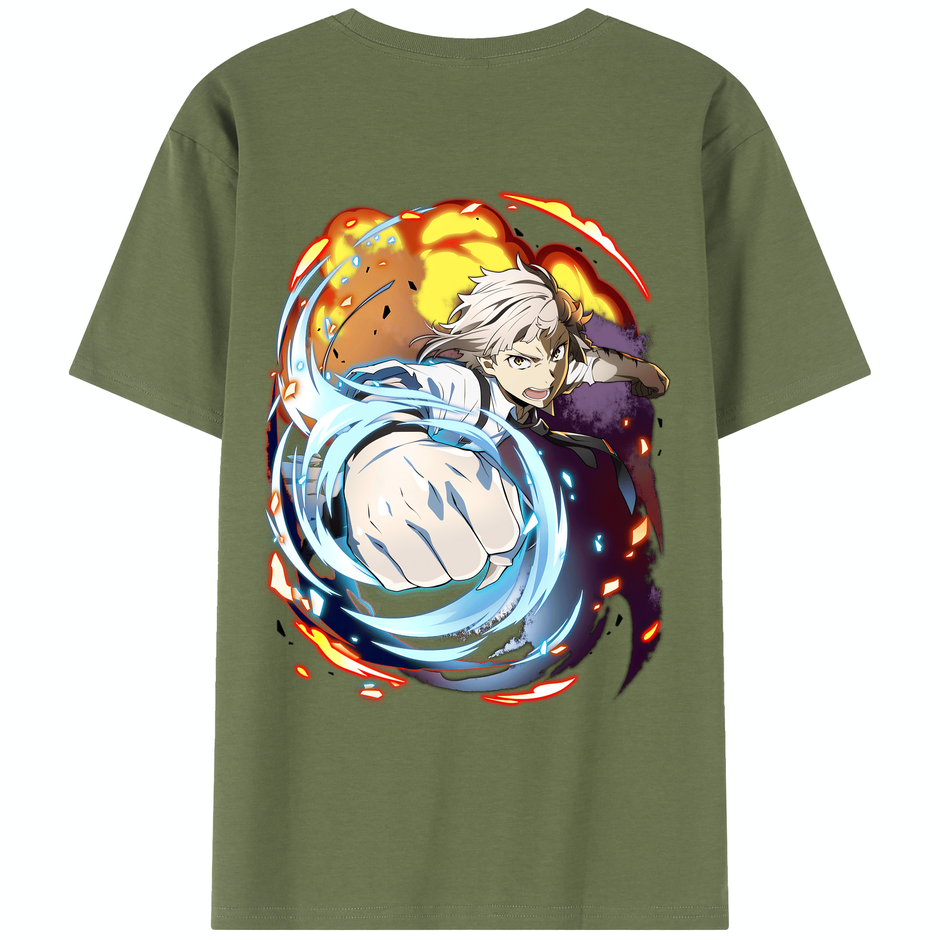 （画像用） 文豪ストレイドッグス Bungo Stray Dogs 綿100％半袖Tシャツ（背面プリント）